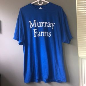 Blue oversized Murray Farms tee